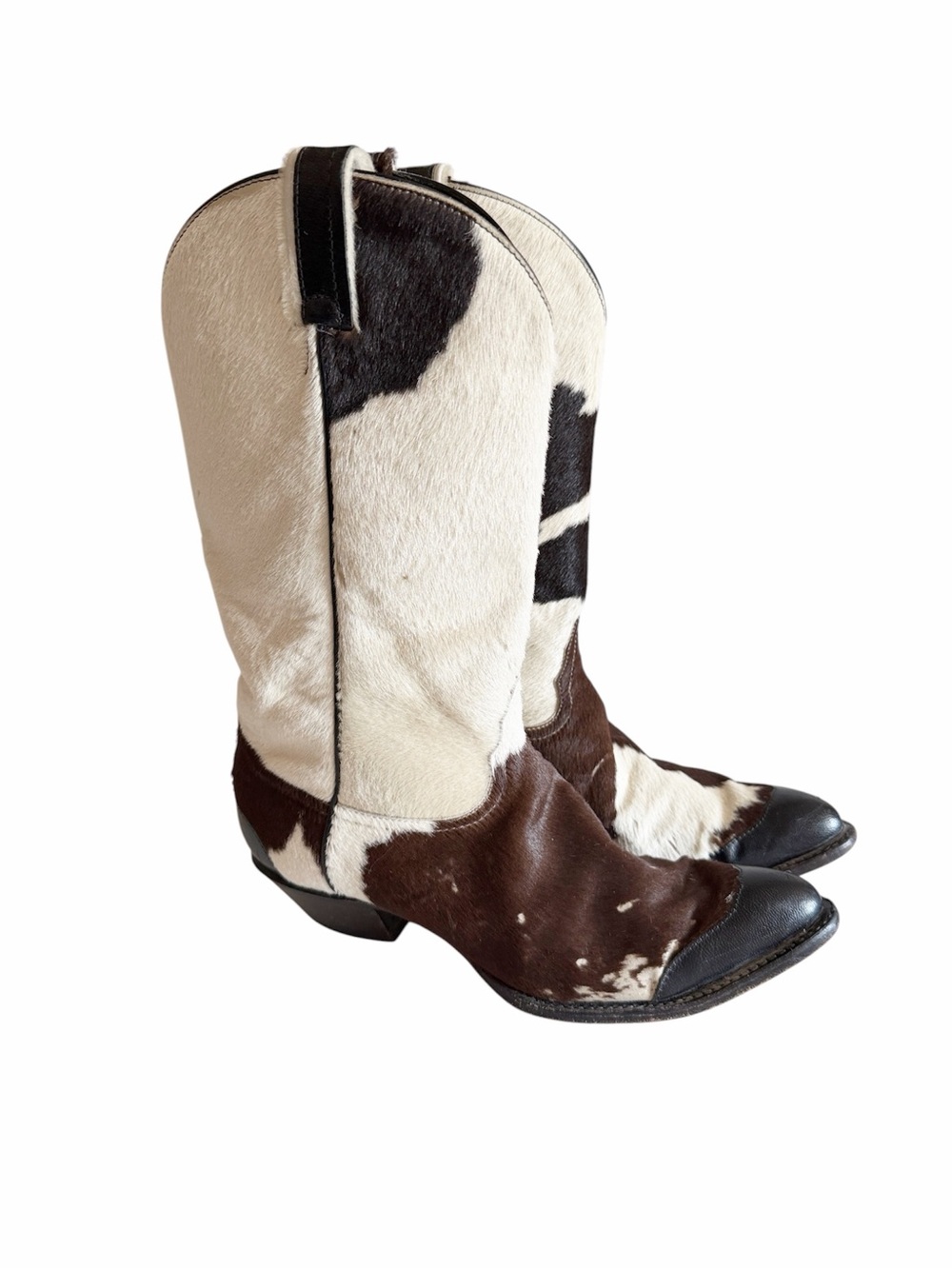Tony Lama Calf Hair on Cowhide Style 1129 Western Cowboy Pony Boots size 10